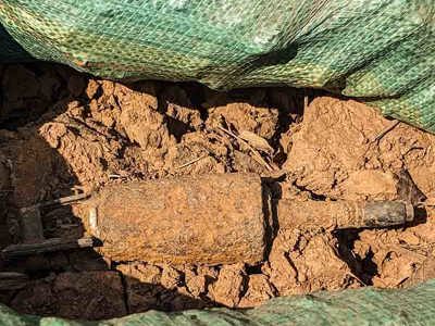A rusted Mk118, reported by locals in Nabo Village in Laos